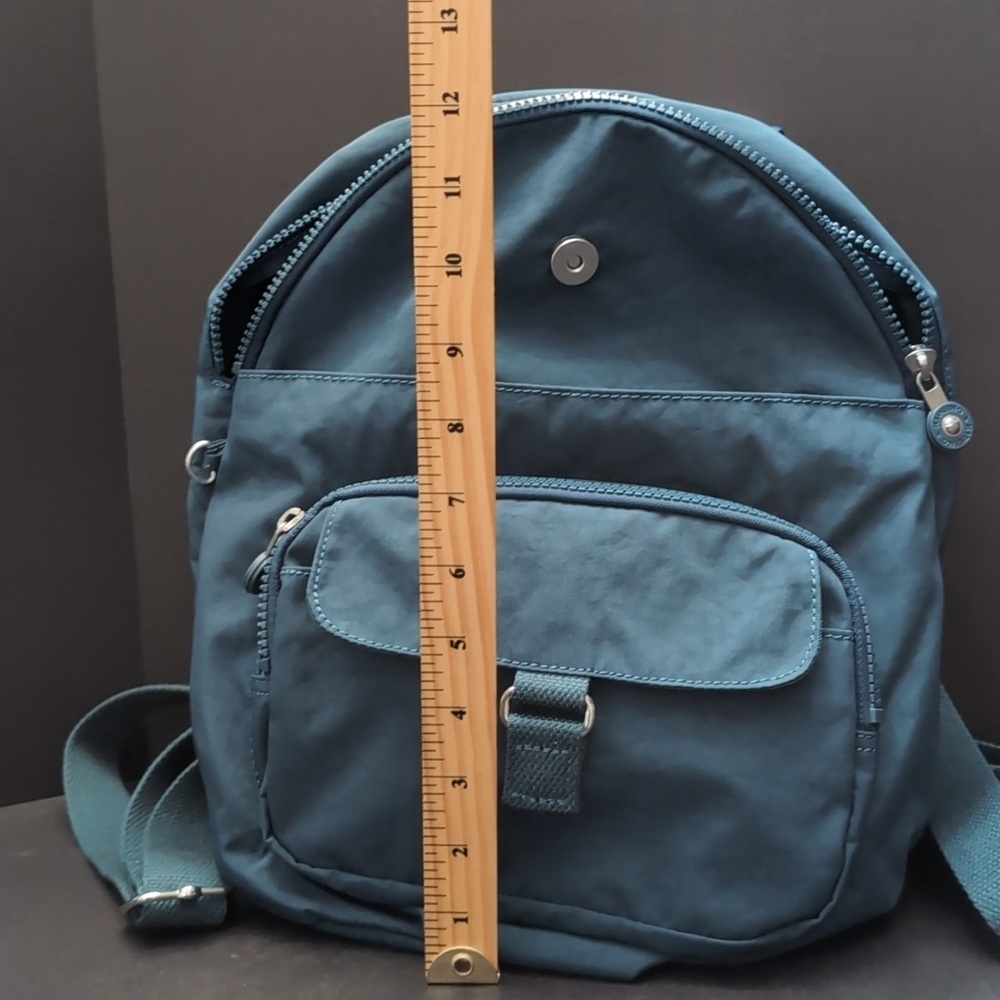 Kipling Queenie Small Teal Blue Nylon Backpack. - Picture 10 of 10